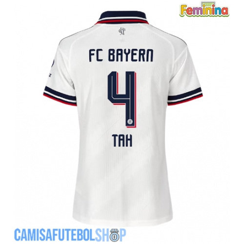 Camisa de time de futebol Bayern Munich Jonathan Tah #4 Replicas 2º Equipamento Feminina 2026-27 Manga Curta